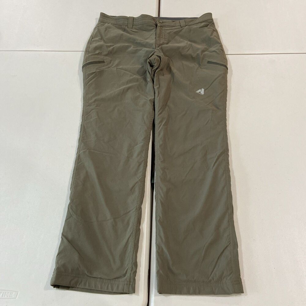 Eddie Bauer First Ascent Guide Pro Pants Womens 16 Green Fleece Lined Hiking